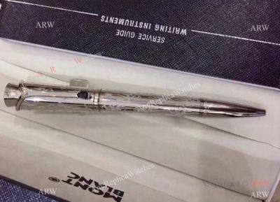 Imitation Mont Blanc Pens Stainless Steel Silver Ballpoint Pen